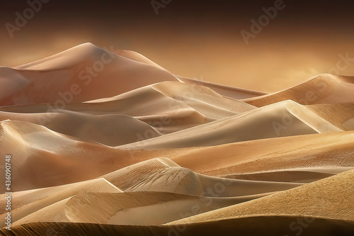 Fototapeta Naklejka Na Ścianę i Meble -  Beautiful Sand dune desert landscape in Saudi Arabia.