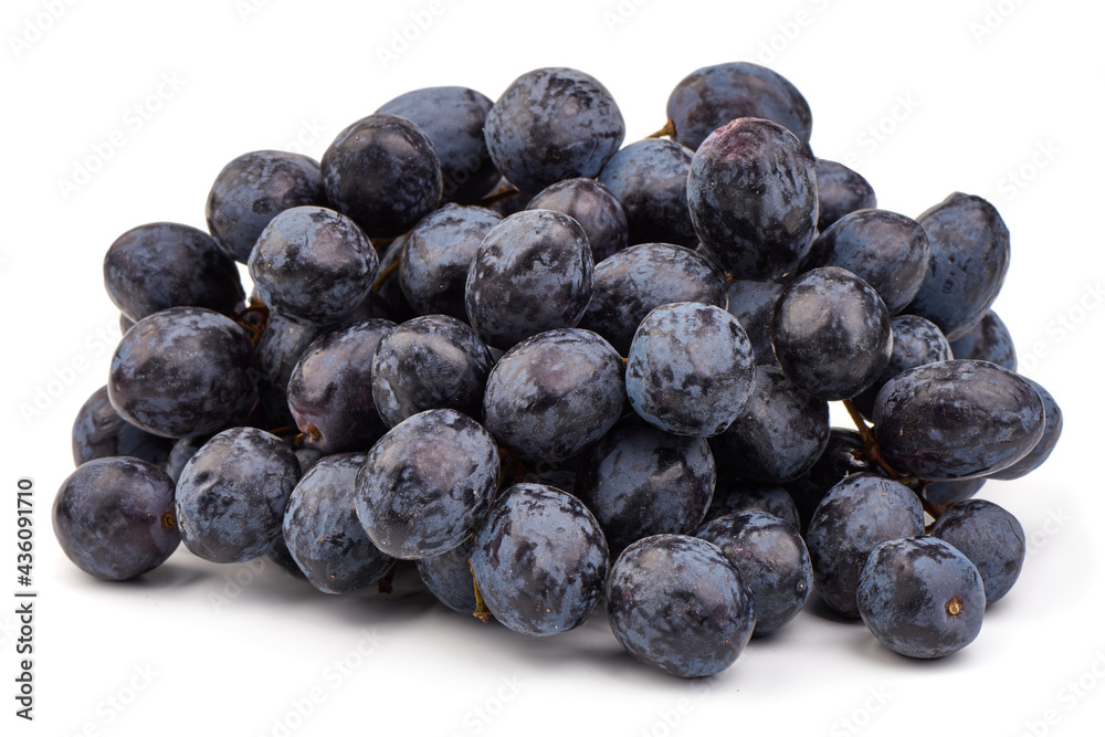 Dark blue grape, isolated on white background. High resolution image. Dark blue grape, isolated on white background. High resolution image.