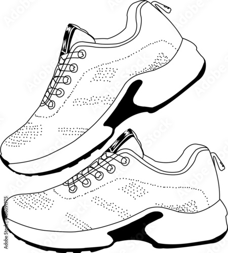 sport shoes vector design, new modern sport shoes vector art design