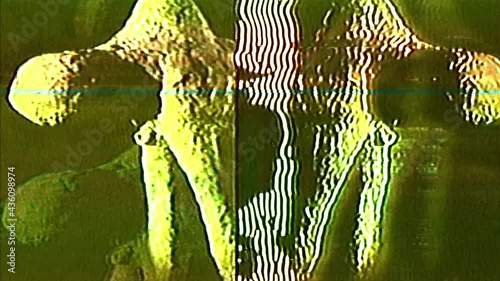 Analog Video Art Multicolored Abstract Shapes Signal Distortion