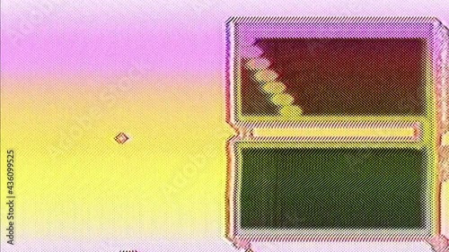 Analog Video Art Multicolored Abstract Shapes Signal Distortion
