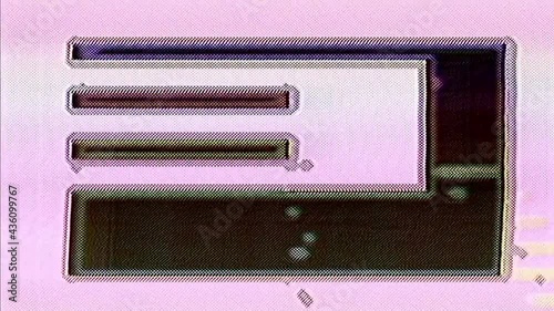 Analog Video Art Multicolored Abstract Shapes Signal Distortion