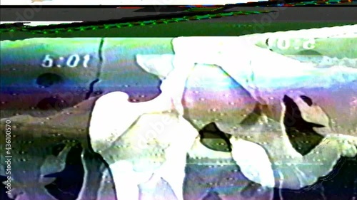 Analog Video Art Multicolored Abstract Shapes Signal Distortion