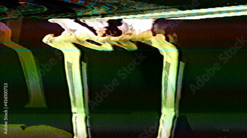 Analog Video Art Multicolored Abstract Shapes Signal Distortion
