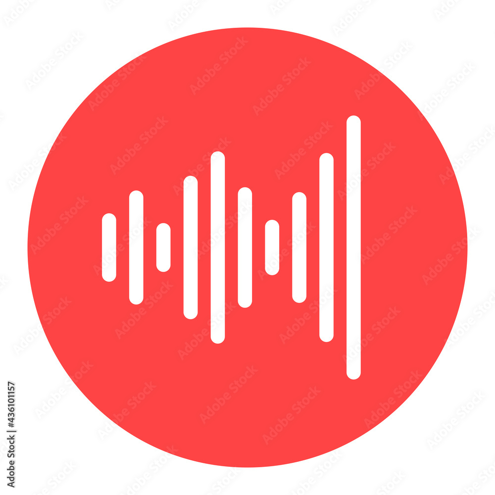 Obraz premium Equalizer, frequency vector glyph icon. Audio signal