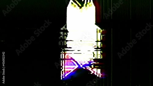 Analog Video Art Multicolored Abstract Shapes Signal Distortion
