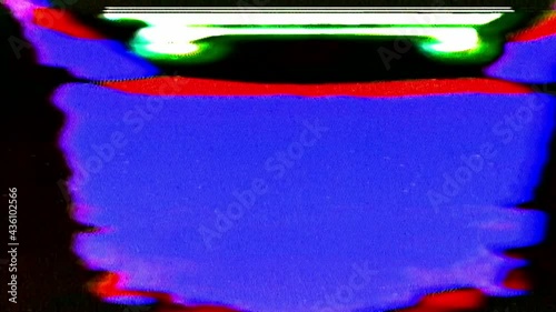 Analog Video Art Multicolored Abstract Shapes Signal Distortion