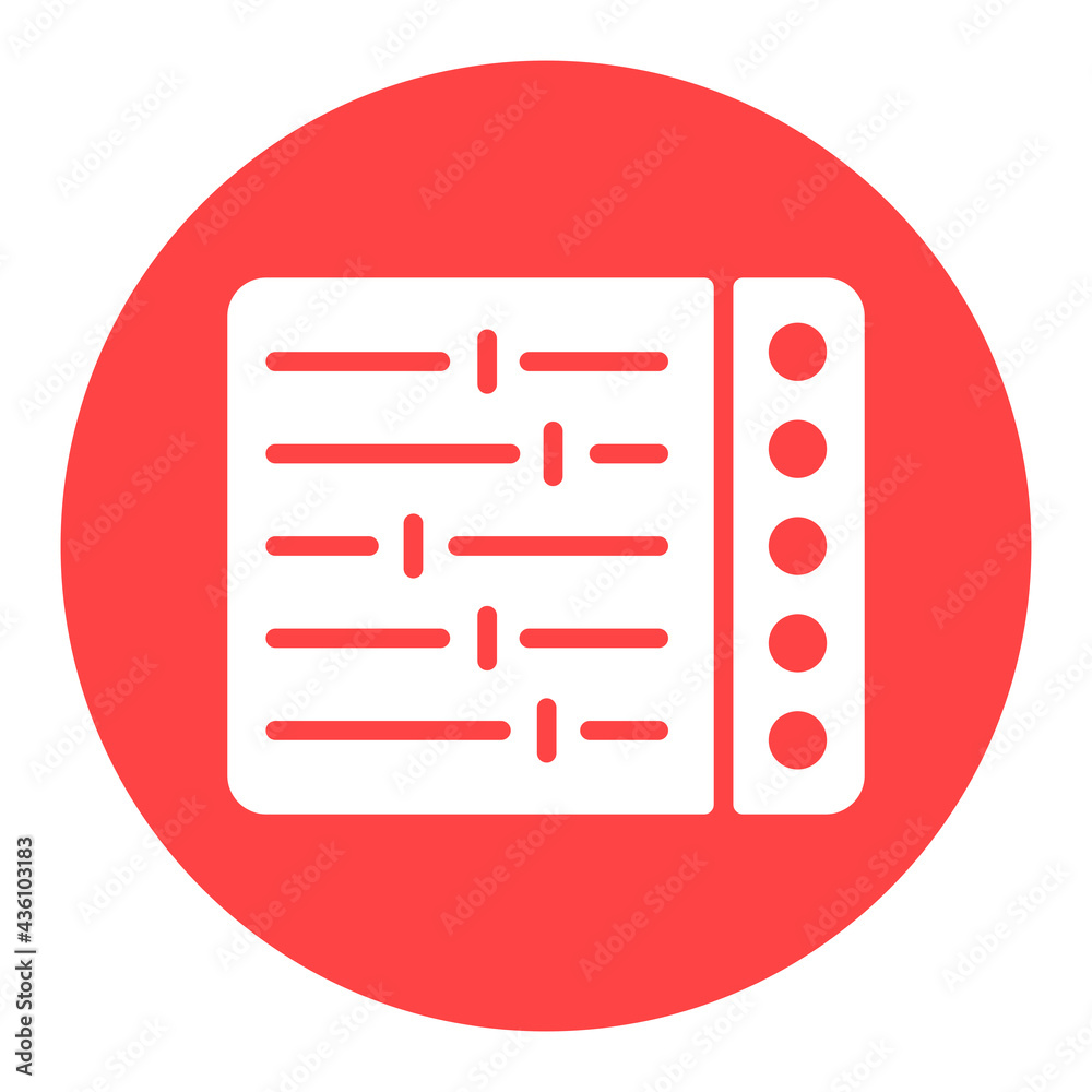 Mixing console vector flat white glyph icon Mixing console vector flat white glyph icon