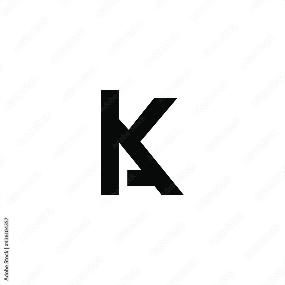 letter AK or KA logo letter AK or KA logo