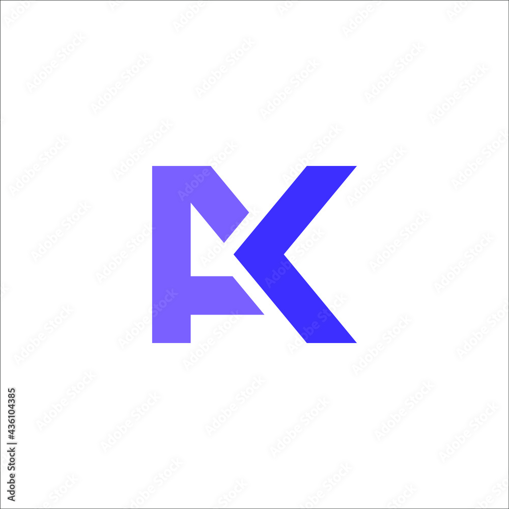letter AK or KA logo letter AK or KA logo