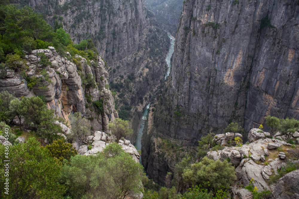 View from the top to the valley in Tazı Kanyonu Turkey