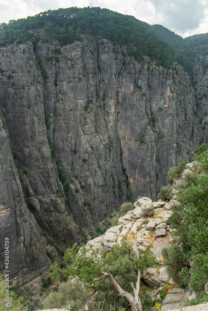 View from the top to the valley in Tazı Kanyonu Turkey