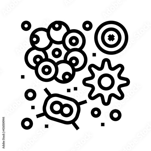 phytoplankton ocean line icon vector. phytoplankton ocean sign. isolated contour symbol black illustration
