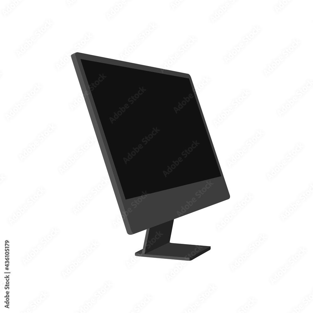 Modern Computer, Desktop Screen, Popular Computer Brand, Computer Monitor, Black Computer Vector Illustration Background Modern Computer, Desktop Screen, Popular Computer Brand, Computer Monitor, Black Computer Vector Illustration Background