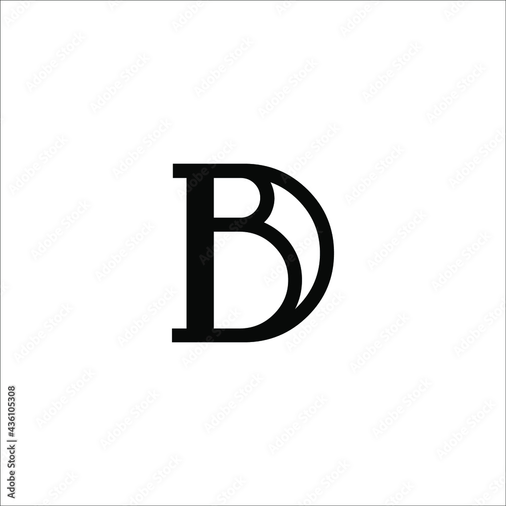 Obraz premium letter BD logo