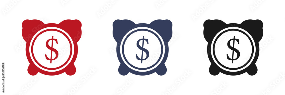 Time is money. Dolar alarm clock. vector illustration Time is money. Dolar alarm clock. vector illustration