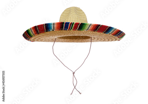Mexican Sombrero isolated on a white background. photo
