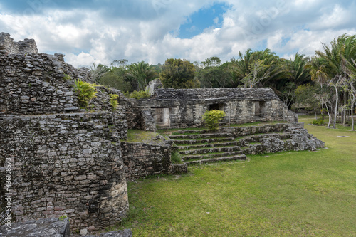 The ruins of the ancient Mayan city of Kohunlich, Quintana Roo, Mexico photo