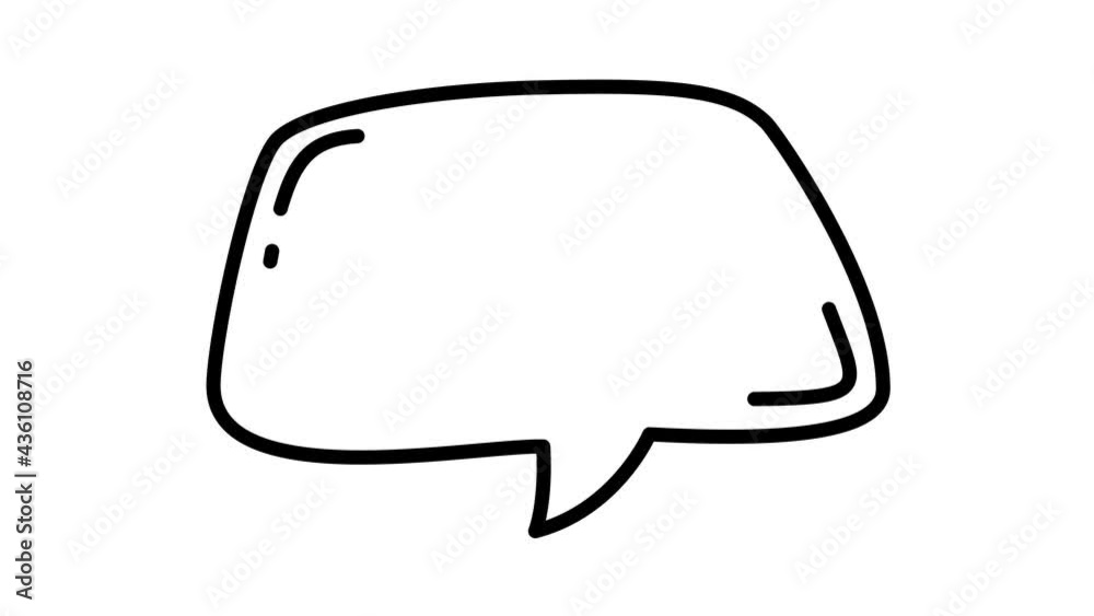 Speech Bubble line icon animation Motion graphics 4k video motion illustration sign. Outline doodle style alpha channel. Speech Bubble line icon animation Motion graphics 4k video motion illustration sign. Outline doodle style alpha channel.