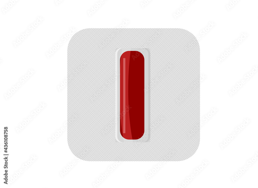 Packaging of red tablets in capsule form. Healthcare concept Packaging of red tablets in capsule form. Healthcare concept