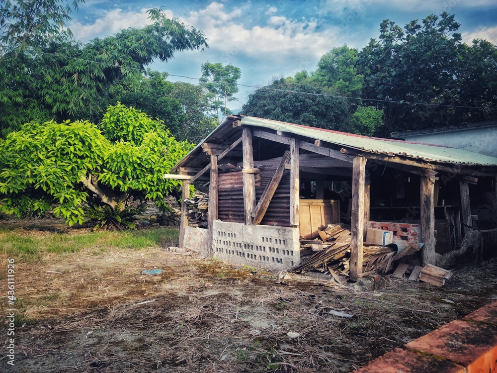 Abandoned dilapidated wooden house Abandoned dilapidated wooden house