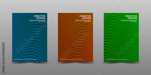 Minimal covers design. Modern background with abstract texture for use element placard, catalog, banner, flyer, etc. Colorful waves shapes. Future geometric patterns.