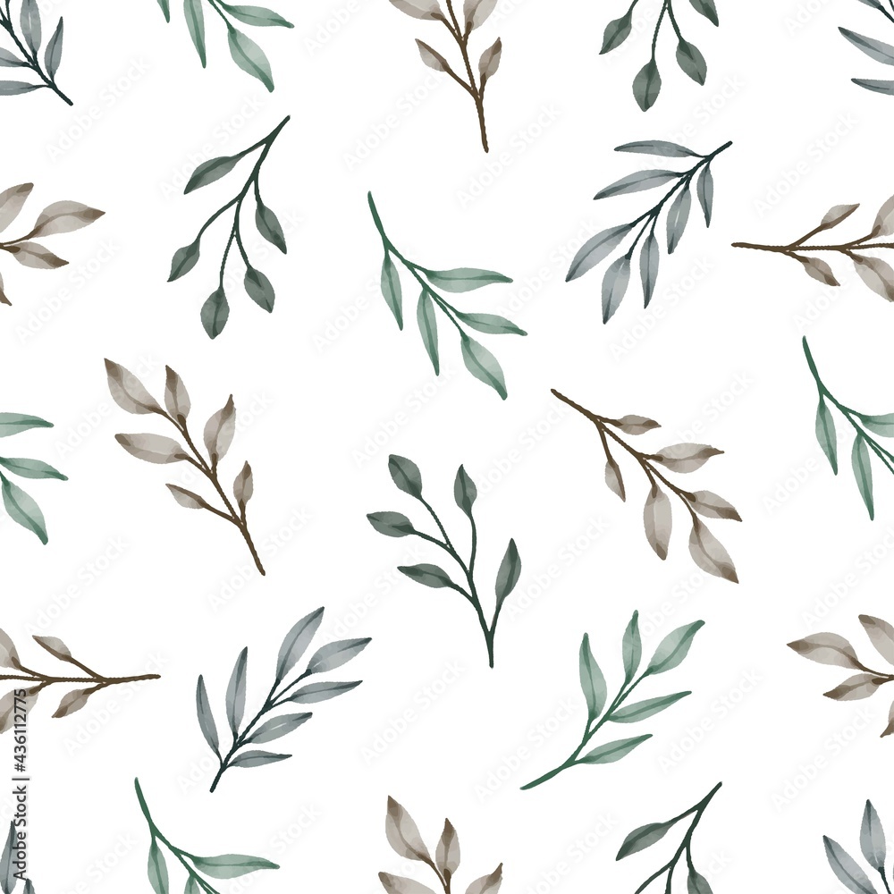 Leaf background. Seamless pattern with green and brown leaves. seamless pattern of leaves for fabric design Leaf background. Seamless pattern with green and brown leaves. seamless pattern of leaves for fabric design