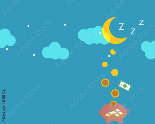 passive income which you continue to receive money while sleeping as you let the money work for you
