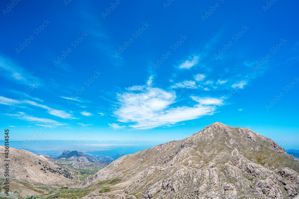 The scenery view of Tunc mountain and bakirli mountain from Kartal mountain The scenery view of Tunc mountain and bakirli mountain from Kartal mountain
