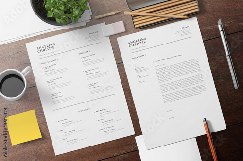 Easy to edit and customise, with a single page resume design, cover letter templates.- A4 Size & Letter Size - Print Ready
