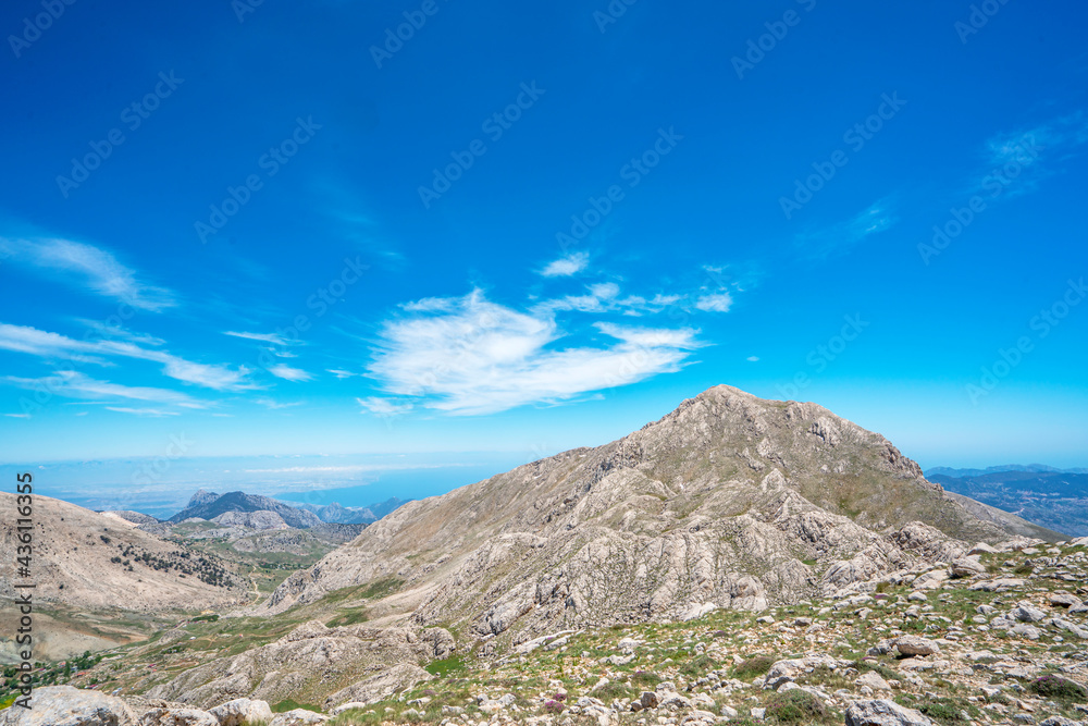 The scenery view of Tunc mountain and bakirli mountain from Kartal mountain The scenery view of Tunc mountain and bakirli mountain from Kartal mountain