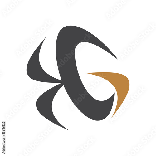 Initial gk letter logo vector template design. Linked letter kg logo design.