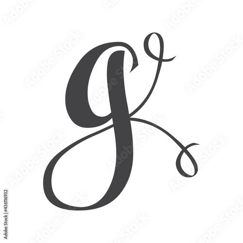 Alphabet letters Initials Monogram logo KG GK