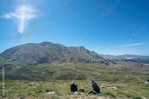 The scenery view of Tunc mountain and bakirli mountain from Kartal mountain