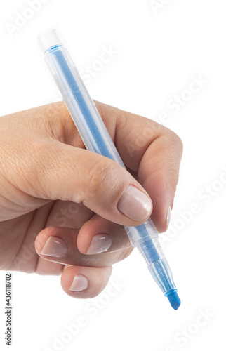 Colored pencil on white background. Space for text.