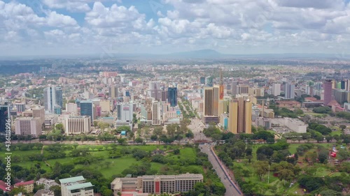 Aerial view of Nairobi city. Capital of Kenya, Africa. photo