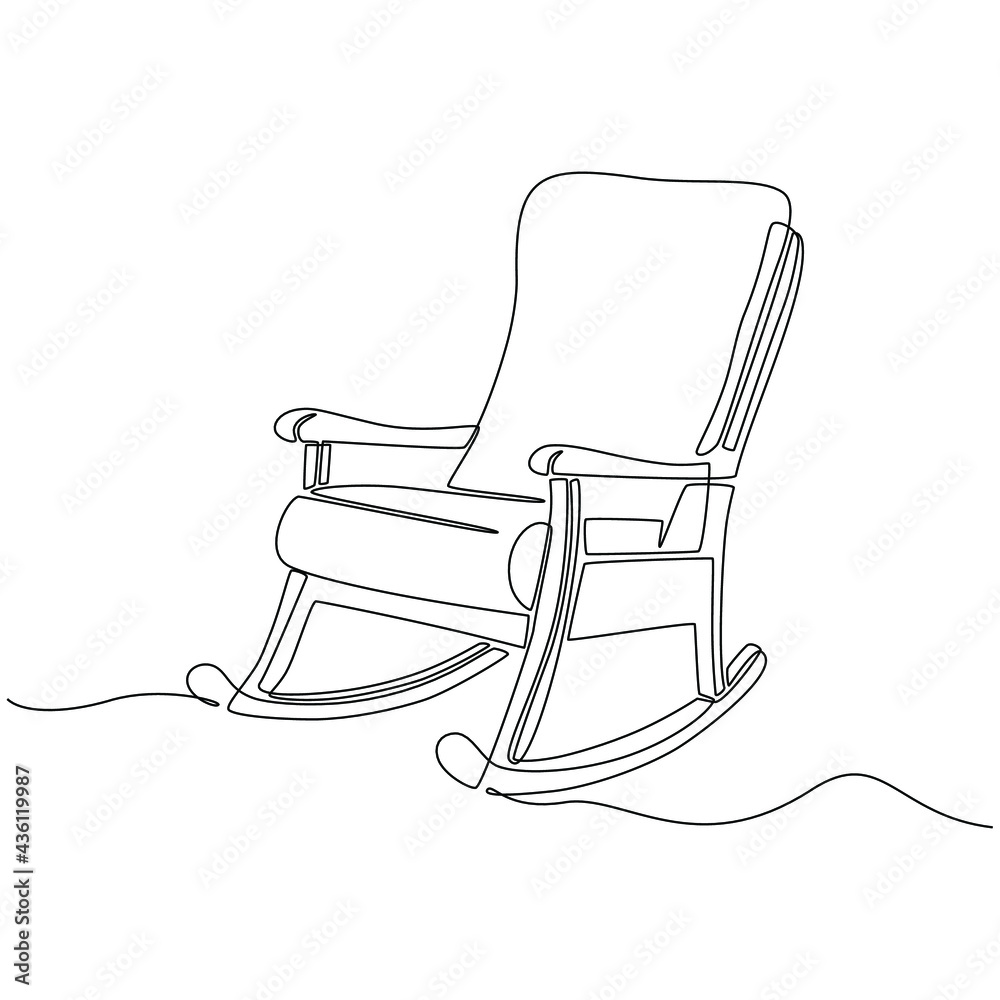 Vintage rocking chair Royalty Free Vector Image