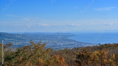 有珠山展望台から見た室蘭方面の遠景＠北海道