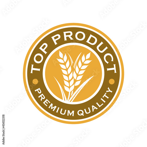 Wheat Bakery Logo. Wheat rice agriculture logo Inspiration vector