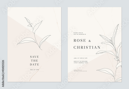 Minimalist foliage wedding ...