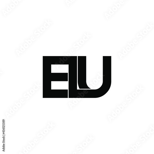 elu letter original monogram logo design photo