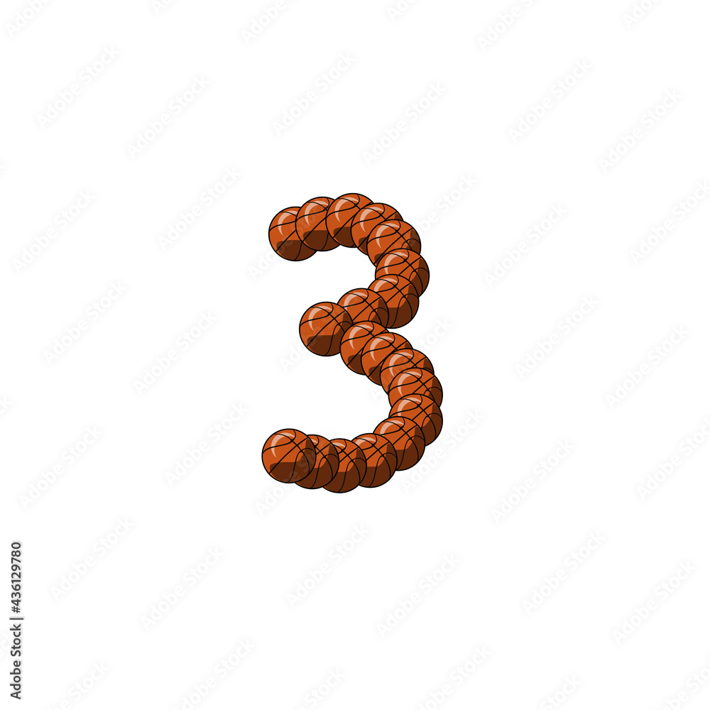 Graphic basket ball number for your design Graphic basket ball number for your design