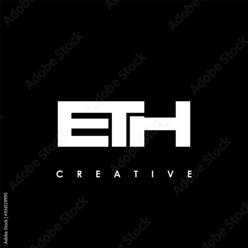 ETH Letter Initial Logo Design Template Vector Illustration