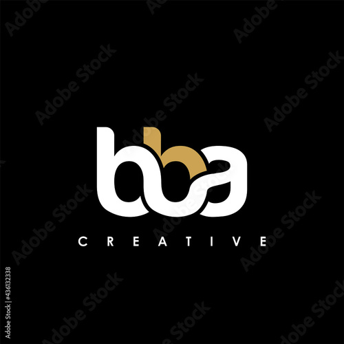 BBA Letter Initial Logo Design Template Vector Illustration