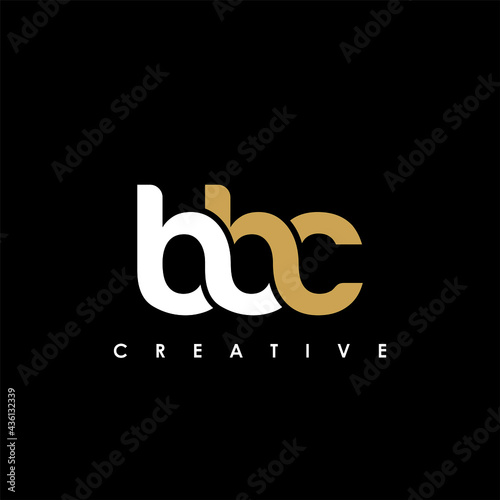 BBC Letter Initial Logo Design Template Vector Illustration photo
