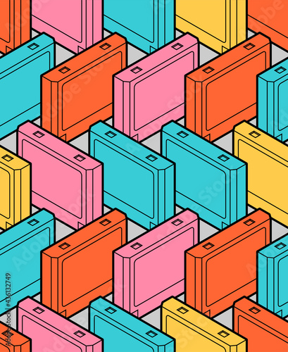 video game cartridge pattern seamless. Retro TV game 8bit background.