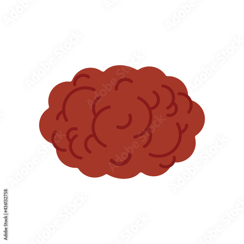 Meatball isolated cartoon. meatballs foot vector illustration