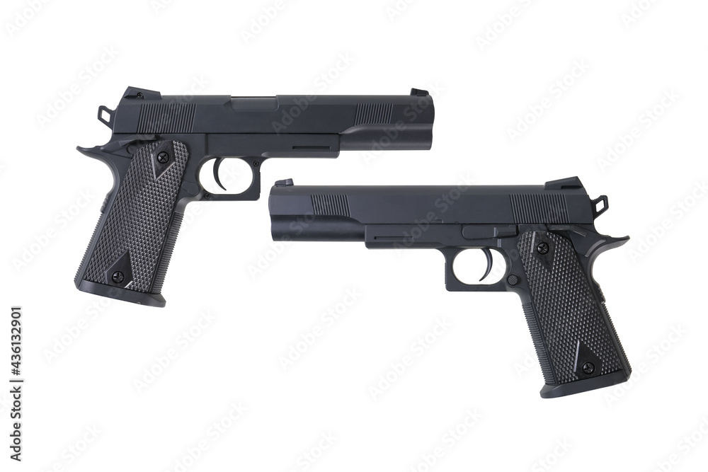 Toy pistol or Fake gun isolated on white background, clipping path included. Toy pistol or Fake gun isolated on white background, clipping path included.