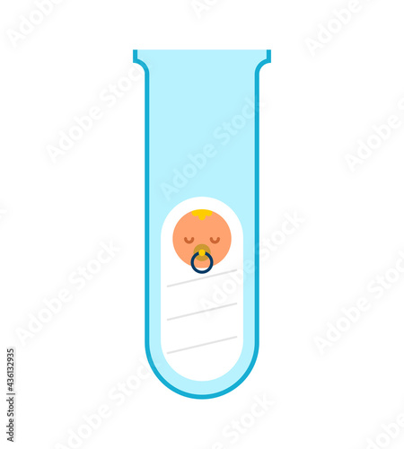 Test tube baby. Artificial insemination. vector illustration