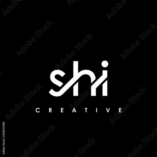 SHI Letter Initial Logo Design Template Vector Illustration photo